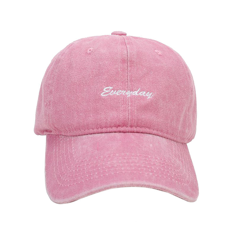 Wholesale Cotton Washed Embroidered Letters Curved Brim Baseball Cap